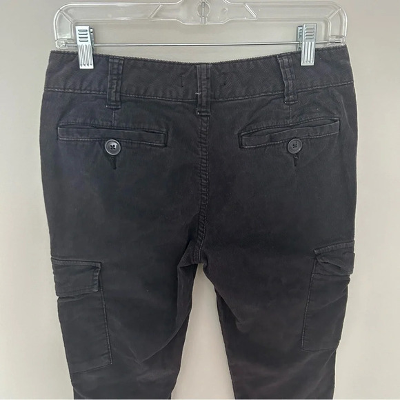 Free People Y2K Dark Grey Corduroy Zipper Cargo Pants Size 27 - Picture 5 of 6